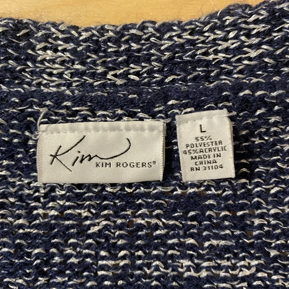 Kim Rogers Navy Marled Cardigan Large (OS)
